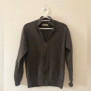 Woolovers zip front sweater, EUC